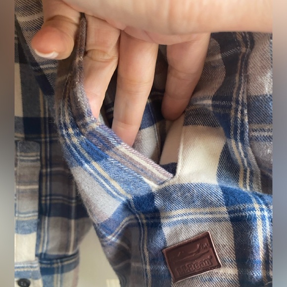 L.L. Bean Women’s Scotch Plaid Sherpa Lined Hooded Jacket Indigo/Tartan size M - Picture 12 of 16